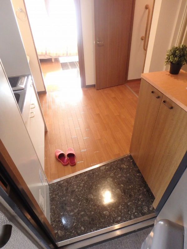 反転した間取りの室内写真です