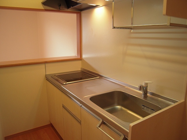 反転した間取りの室内写真です